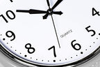 Bernhard Products Retro Wall Clock 12 Inch Silver Kitchen 50's Vintage Design Round Silent Non Ticking Quality Quartz Battery Operated for Home/Office/Kitchen/Living Room/School Classroom