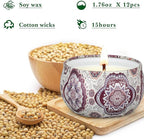 Scented Candles Gift Set, 12 Pack Candles for Home Scented, 21.12 oz Long Lasting Soy Wax Aromatherapy Candle Set with Gift Box, Holiday Gifts for Women