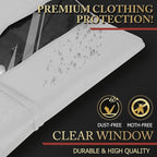 40-inch Garment Bags for Travel, Garment Bags for Hanging Clothes with Zipper and Visible Transparent Window, 2 Pack,White