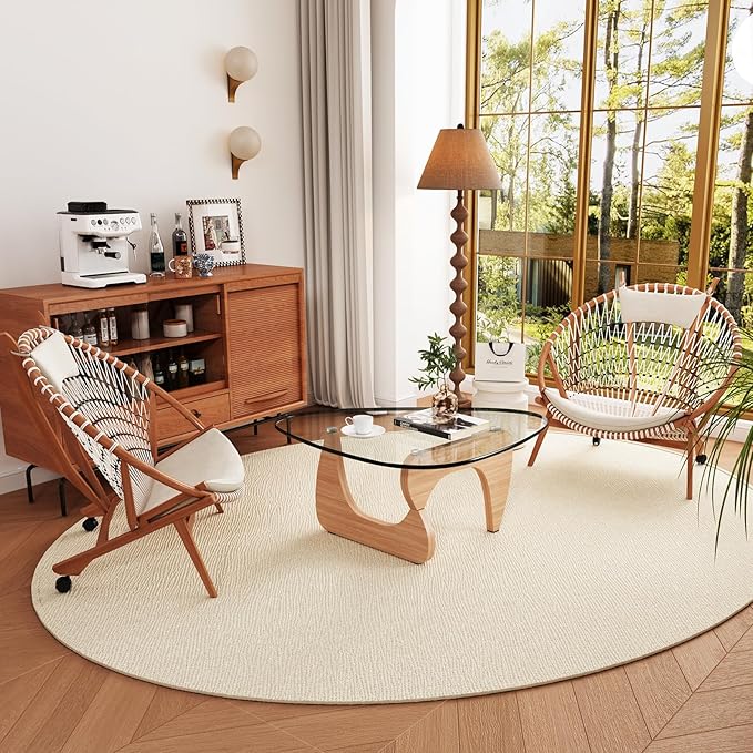Coffee Tables Glass Small Farmhouse Coffee Table Mid-Century Modern Wood Center Table for Living Room, Original Transparent, 32 Inch