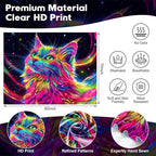 NYZE Cat Tapestry for Bedroom, Music Wall Tapestry, Party Decor Glow in the Dark Room Decor Tapestries, Cool Galaxy Planet Wall Hanging, Wall Hanging for Room Dorm 90in x 70in