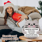 Crochet Cat Easter Basket Stuffers Positive Cat Crochet for Friend for Mom Grandma Dad Grandpa Daughter Son Gifts, Emotional Coworker Sister Brother Support Small Birthday Gifts