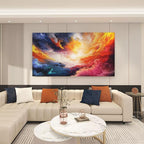Pogusmavi Colorful Wall Art | Abstract Canvas Art | Pictures for Living Room Wall Decoration | Contemporary Home & Office Decor | Colorful Large Wall Art | Bedroom Decor Aesthetic 24×48in