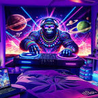 NYZE Astronaut Space Tapestry for Bedroom, Glow in the Dark Room Decor Wall Tapestries, Cool Galaxy Planet Wall Hanging, Wall Hanging for Men Guys Gamer Room Dorm Living Room 90in×70in