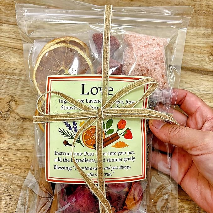 6 Packs Simmer Pot Mix,Blessings Potpourri Simmer Pot Kit with Blessing, Abundance, Love, Hearth & Spice, Protection, Hearth Stovetop Potpourri for Christmas Fall Winter House Warming Hostess Gift