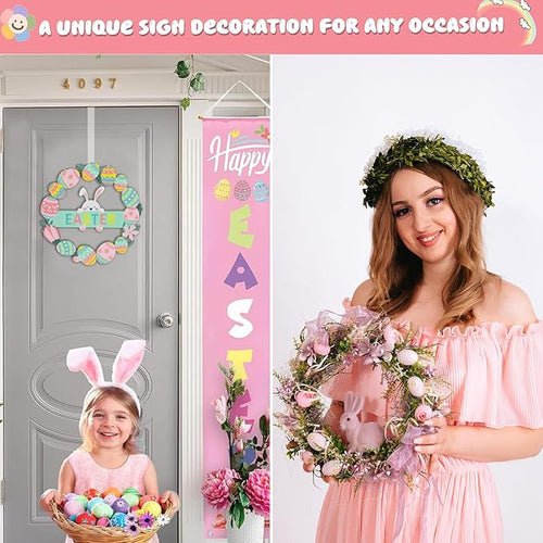 15'' Wreath Hangers for Front Door,Clear Wreath Door Hanger Hook Non Scratch Wreath Hanger,1 Pack Sturdy Over The Door Hooks for Hanging Large Christmas Easter Wreath Welcome Sign for Front Door