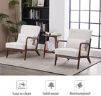 KEIKI Mid-Century Modern Upholstered Accent Chair, Arm Chair with Pillow for Home Seating