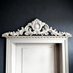 Sintuff 16" W x 47" H x 2" P Door Frame Molding Pediment Over Door Large PU Window Frame Decor French Country Decoration for Home Living Room Entryway Wall Art