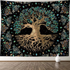XGXL Life Tree Tapestry - Bohemian Hippie Wishing Tree Tapestries Psychedelic Wall Carpet Mystic Aesthetic Wall Tapestry for Living Room Bedroom