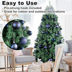 Navy Blue 3.2" Large Christmas Balls - Christmas Tree Decoration Ornaments Shatterproof Hanging Balls for Birthday Halloween Holiday Wedding Decorations Set of 10pcs