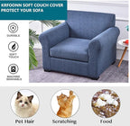 KRFOONN 2 Piece Chair Covers Printed Sofa Covers Couch Covers Washable Armchair Sofa Couch Slipcover Furniture Protector with Elastic Bottom for Living Room (Armchair, A1), Small