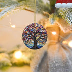 Tree of Life Ornament Christmas Decoration Christmas Tree Ornaments Gift Round Ceramic Bauble Present Holiday Keepsake