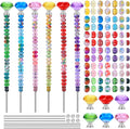 VICTLOV Crystal Suncatcher Making Kit, European Large Hole Beads, Glass Balls for Garden Decoration, DIY Outdoor Hanging Ornaments (164Pcs Diamond A)