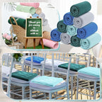 Newwiee 48 Pcs Fleece Throw Blankets Bulk 50'' x 60'' Oeko-tex Standard 100 Certified Spring Outdoor Wedding Guest Blankets Lightweight for Sleepover Donation Lap Pet Sofa Home (Green Shades)
