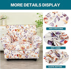 KRFOONN 2 Piece Couch Chair Cover Printed Sofa Covers Couch Covers Stretch Armchair Sofa Couch Slipcovers Furniture Protector with Elastic Bottom for Living Room (Armchair, 53)