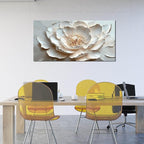 White and Pink Flower Canvas Wall Art for Bedroom - Floral Pictures Wall Art for Living Room - Girls Room Decor Ready to Hang Size 24" x 48"