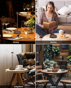 Portable Led Cordless Lamp Table Light 2 Pack, Rechargeable 6000mAh Battery Outdoor Table Lamp for Dinning Restaurant Patio Bedroom Camping, IP54 Waterproof, Dimmable