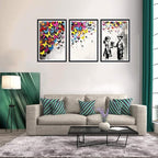 Novatique Abstract Painting Pop Art Wall Decor Banksy Canvas Wall Art Graffiti Street Print Pictures for Bedroom Living Room,24" x 36" x 3pcs
