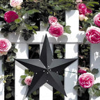 JoyEvy 24" Barn Star-Black Barn Star Outdoor Decoration-Metal Stars for Outside Texas Stars Art Rustic Vintage Western Country Home Farmhouse Primitive House Decor- Primitive Wall Décor