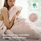 Bedsure GentleSoft Light Pink Throw Blanket for Couch - Super Soft Cozy Blankets Gifts for Women Men Girls, Cute Small Fleece Throws for Bedroom Home Decor, 50x70 Inches