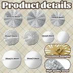 Hicarer 9 Pcs Circle Mirrors Metal Home Decor Wall Decorative Modern Round Accent Wall Art Sculpture Hanging Decorations for Living Room Office Bedroom Kitchen(Silver)