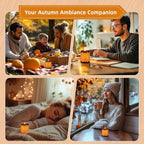Fall Candles Set | 4 Pack Candles for Home Scented Natural Soy Wax, Autumn Gifts Set for Women Men, Fall Fragrance of Hellofall, Spice Pumpkin, Apple Cider, Hot Cocoa