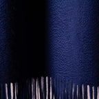 CUDDLE DREAMS Premium Cashmere Throw Blanket with Fringe, Luxuriously Soft (Navy)