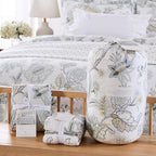Levtex Home Ophelia Spa Reversible King/Cal King Duvet Cover Set (106x94in) with 2 Pillowcases (36x20in) - Floral Bedding - Blue, Yellow, White - Rayon King Size Duvet Cover Set - Soft, Pre-Washed