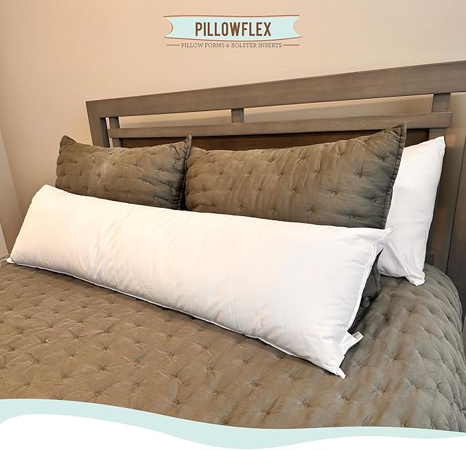 Pillowflex Synthetic Down Pillow Insert - 20x26 Down Alternative Pillow, Ultra Soft Standard Bed Sleeping Pillow, Large Rectangle Sham - 1 Decorative Pillow Form