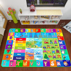 Kids Rug for Playroom, Soft & Non-Slip Educational Rug with ABC, Animals, Numbers, Floor Play Mat for Kid, Preschool Classroom Rugs Playmat for Toddler Nursery Kids (59X39.4 inch, Season&Month)