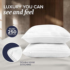 Beckham Hotel Collection Euro Size Throw Pillows (Set of 2), 26 x 26 Down Alternative Pillow Insert for Bed, Couch, and Sofa