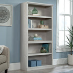 Sauder 5 Tier Book Shelf Wooden Bookcase Multipurpose Bookshelf for Home Office, Living Room, in Glacier Oak