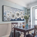 Pogusmavi Dandelion Wall Art Modern Wall Decor Botanical Framed Artwork for Walls Office Artwork Pictures for Bedroom Canvas Painting for Living Room 30x60 Black Framed