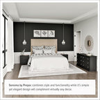 Prepac Sonoma Superior 5-Drawer Dresser for Bedroom - Spacious and Stylish Chest of Drawers, Measuring 17.75"D x 31.5"W x 44.75"H, In Black Finish