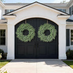 32'' Eucalyptus Wreath for Front Door - Large Artificial Eucalyptus Leaves with White Seeds Greenery Outdoor Wreath for Porch,Window,Farmhouse,Home,Hanging Decor- Spring, Summer, All Seasons (Green) ﻿