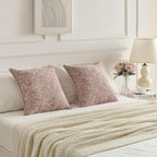 FUTEI Blush Decorative Throw Pillow Covers 24x24 Inch Set of 2,Soft Chenille Tweed Textured Euro Pillow Shams,Modern Home Decor for Couch Bed Living Room