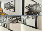VAILLA Wood Wall Art Decor Wall Hanging Sculpture Modern Home Decoration 3 Panels Nature Wall Hangings Large Wooden Wall Arr 3D Textured Sculptures for Living Room Bedroom Office Dinnig Room (Tree of Life)