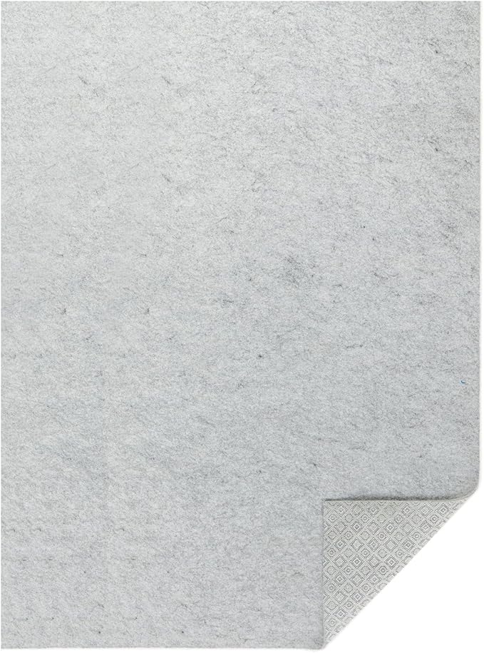 WELL WOVEN Premium 1/4" Thick Felt Rug Pad 5x7 - Non Slip Rubber Backing for Hard Floors & Carpet - Easy Cut to Size for Custom Fit - Superior Cushioning & Floor Protection Shield