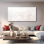 Belmrxne Mountain Wall Decor White Wall Art Abstract Landscape Canvas Painting Wall Prints Artwork for Living Room Bedroom Dining Room Office Home Decor 24x48 Inch