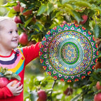 Mandala Rich Love Wind Spinner - 3D Kinetic Wind Spinners | 12″ Laser Cut Stainless Steel Hanging Sculpture & Catcher for Outdoor Garden Yard Decor | Mandala Gifts for Mom, Dad, Women, Men