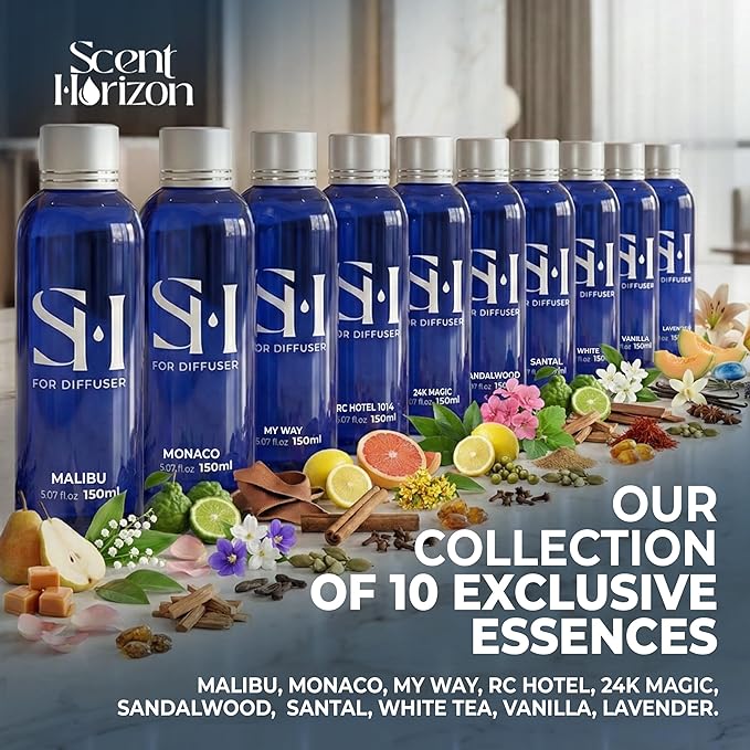 Santal No.33 Hotel Diffuser Oil Refill, 5.07 Fl oz | 150ml, Luxury Home Scent Fragrance Oil for Diffuser Ultrasonic and Waterless Diffuser Oil and Crafting, Long-Lasting Aroma