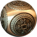 Brass Lucky Ball 6 Sides Rotatable Feng Shui Ornament Wealth Statue Treasure Ball Fengshui Sculpture Chinese Traditional Home Decor (F1 Lucky Ball)