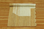 Scalloped Edge Rug, Hand Woven Natural Jute Area Rug, 7x10 Ft Beige & Brown Braided Sisal Kilim Rugs for Living Room, Kitchen, Entryway, Farmhouse