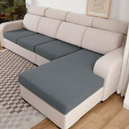 100% Waterproof Couch Cushion Covers, Replacement Sofa Cushion Covers, Stretch Individual Sofa Seat Cushion Slipcovers Furniture Protector for Kids Pets (3-Piece Sofa Cushion Cover, Grey)