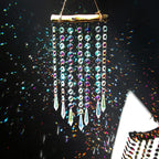 13inch Hanging Crystal Prism Suncatcher Ornament for Christmas Tree Crystal Wind Chimes Colorful Glass Beads Chain Pendant Decorative Mobiles