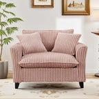 ERYE Living Room Accent Chair, Modern Corduroy Upholstered Chair Wider Seat Cushion Leisure Armchair W/2 Pillows and Removable Cover for Home Apartment,Bedroom,Office