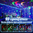 PIKOY Dinosaur Toys Night Light Projector, 93 Lighting Mode Baby Sensory Toys 6-12 Months,360° Rotate Kids Sensory Toys for Autism,Dimmable+Timer+Remote 1 Year Old Boy Gifts 1 Year Old Girl Gifts