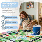 Kids ABC Rug for Playroom, Classroom Alphabet Area Carpet Playmat,Washable Toddler Mat for Baby Room,Play Room,Bedroom,Floor,Nursery (Green,4'x6')