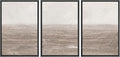 MUDECOR Framed Wall Art Print Set Neutral Textured Seascapes Subtle Tones Illustrations Modern Art Boho Decorative Colorful Chic for Living Room, Bedroom, Office - 24"x36"x3 Black