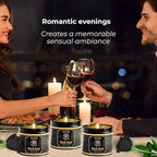 Black Rose Candle Strong Scented Soy Candel Clean Non Toxic Velas Aromáticas Gift for Women 5Oz Decorative Tin Jars with Lids Pack of 3